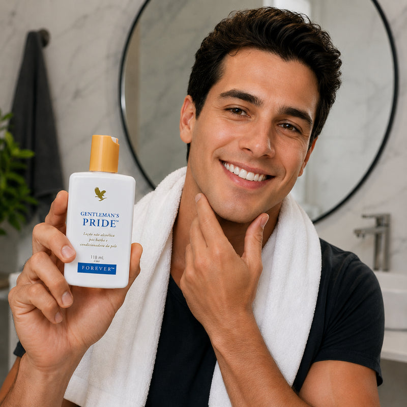 Loção Pós-Barba Sem Álcool Gentleman's Pride® Forever Living | Com Babosa e Ácido Hialurônico (118ml)